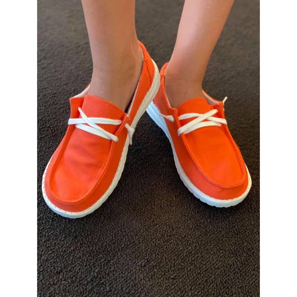 NEW VERY G game day fashion sneakers in orange